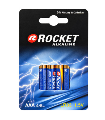 Leelispatareid, 40 tk (10 × 4 tk), Rocket AAA LR3 1,5V RL03