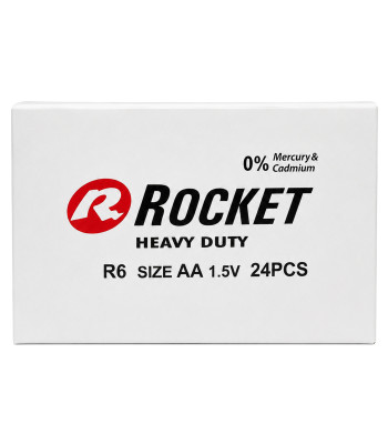 Rocket tsink-süsinikpatareide komplekt, 6 × 4 tk, AA R6 1,5V