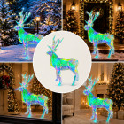 LED-holograafiline 3D-geomeetriline jõulupõder aiakaunistuseks, 90cm