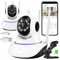 Juhtmevaba pööratav WiFi-beebimonitor valvekaamera, 360°