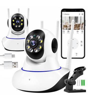 Juhtmevaba pööratav WiFi-beebimonitor valvekaamera, 360°