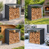 Metallist aiakuur küttepuude hoiustamiseks, 163x83x154cm