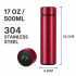 Termokruus temperatuurianduri ja LCD-ekraaniga, punane, 500 ml