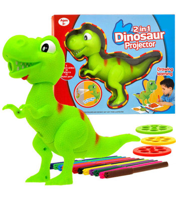 Dinosauruse T-rex Projektor + viltpliiatsid TA0048