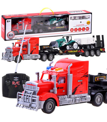 Suur Multifunktsionaalne Kaugjuhtimisega Veoauto ja Haagis + Traktor Haagisega Komplekt R/C RC0208