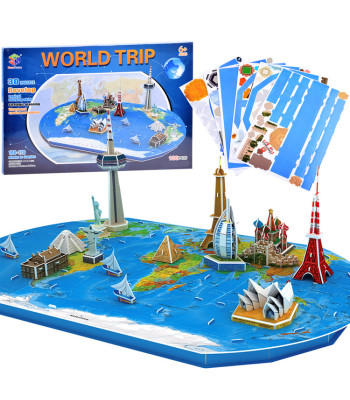 3D pusle Maailma Kaart Kuulsad Ehitis