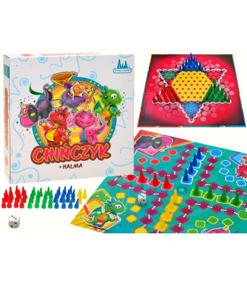 Kahepoolne lauamäng Chińczyk ja Täht Halma 2in1