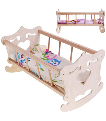 Puidust häll nuku jaoks 50cm + voodipesu ZA2021