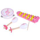 Puidust muusikariistade komplekt