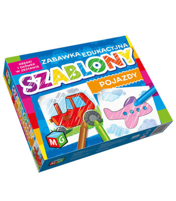 Multigra Sõidukite Šabloonide Komplekt + Värvipliiatsid KS0013