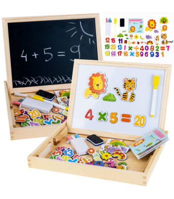 Puidust magnetiline kriiditahvel + tarvikud TA0072