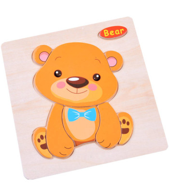 Puidust loomapildiga pusle ZA2528