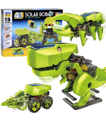 Päikesepatareiga dinosaurus 4in1 hariv mänguasi