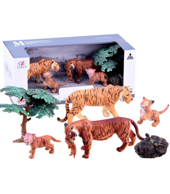 Safari loomade figuuride komplekt Tigripere kogu ZA2990