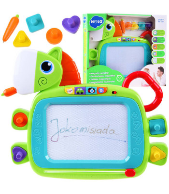 Värviline muusikaline kustutustahvel hobune + templid ZA3086