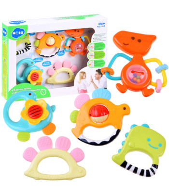 5-osaline Mängukomplekt Kõristid ja Närimislelud Dinosaurus ZA3093