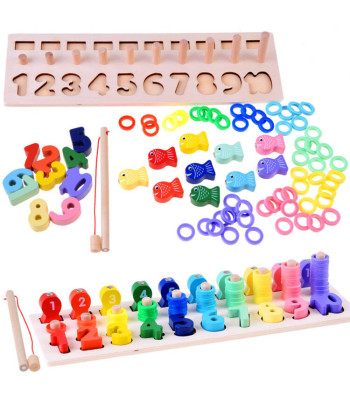 Puidust hariduslik pusle NUMBRID Kalapüügi ridv KOOD ZA3109