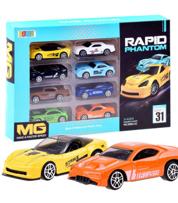 Metallist mänguautode komplekt