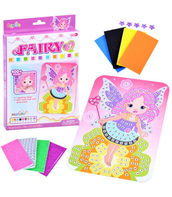 Loominguline mosaiikmosaiik haldjateemaline kleepsude komplekt