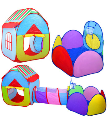 3in1 Mängumaja Tunnel Suur Komplekt Aeda ZA3480