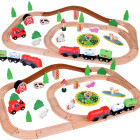 Puidust rongikomplekt Patareidega Farm + figuurid 50 osa