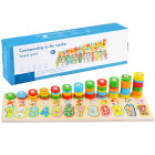 Värviline puidust pusle numbritega