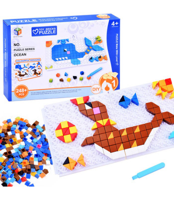 Loogiline Hariv Mosaiik Klotsid Loomapildid ZA2667