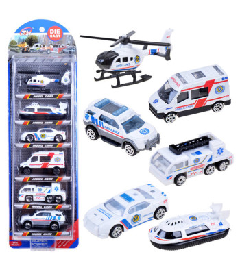 Metallist mänguautode komplekt 6 tk