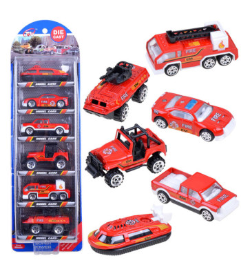 Tuletõrjeauto komplekt 6tk metallist ZA3505