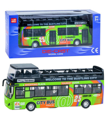 Metallist kahekorruseline buss avatavate ustega ZA2094