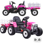 Akutoitel töötav traktor koos haagisega + kaugjuhtimispult PA0242