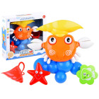 Värviline krabi vannimänguasi purskkaevuga