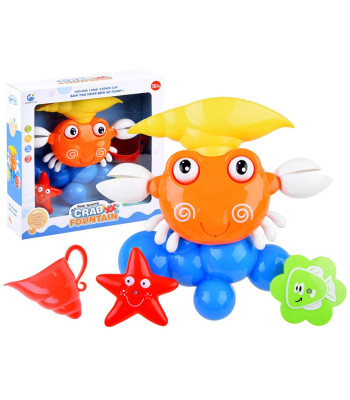 Värviline krabi vannimänguasi purskkaevuga