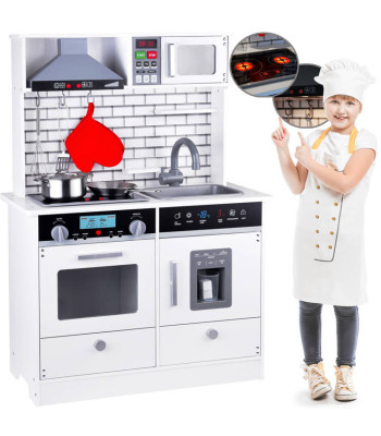 Suur puitköök Skandinaavia stiilis valguse ja heliga + tarvikud ZA3717