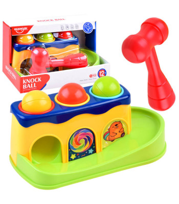 Värviline mänguasi väikestele lastele - vasaraga löömise mäng