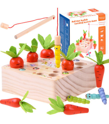 Puidust mäng sobita Porgandid ja Putukad ZA3818