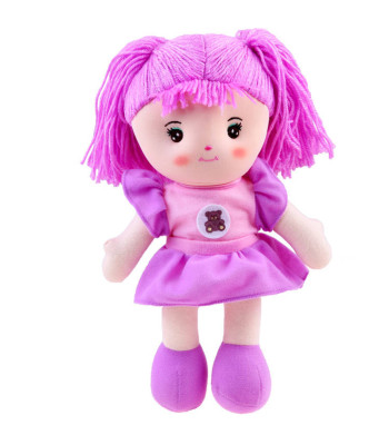 Kangasest nukk Zuzia 33cm lavendli kleit