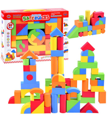 Pehmed Värvilised Vahtklotsid 80 tk