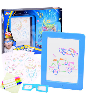 Valgustatud Joonistustahvel + 3D Prillid ja Markerid TA0092