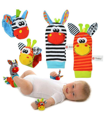 Rõngastega sokid ja käepaelad 4-osaline komplekt ZA4006