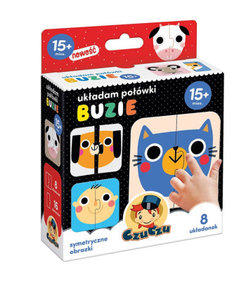 CzuCzu Układam połówki Buzie puzzle 15m+ ZA4044