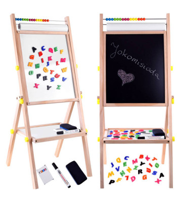 Puidust magnetiline kriiditahvel 3in1