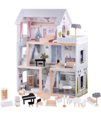 Puidust Nukumaja Boho Stiilis Led ZA4131