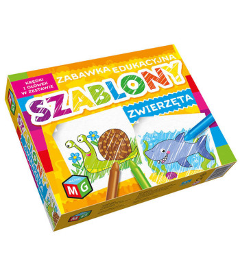 Multigra Loomade Šabloonide Komplekt + Värvipliiatsid KS0560