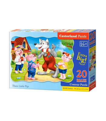 Puzzle 20 tükki MAXI Kolm Väikest Põrsast