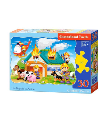 Puzzle 30 tükki Tuletõrjebrigaad tegutseb