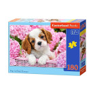 Puzzle 180 tk. Kuts roosades lilleõites