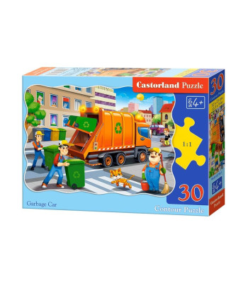Puzzle 30 el. Prügiauto