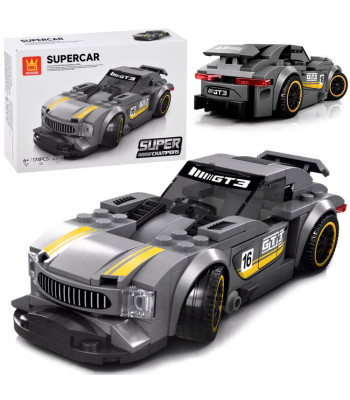 Tehnilised klotsid Hõbedane Sportauto 174-osaline + kleebised