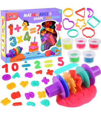 Plastiliinimass ja vormid numbrid ja kujundid ZA4292